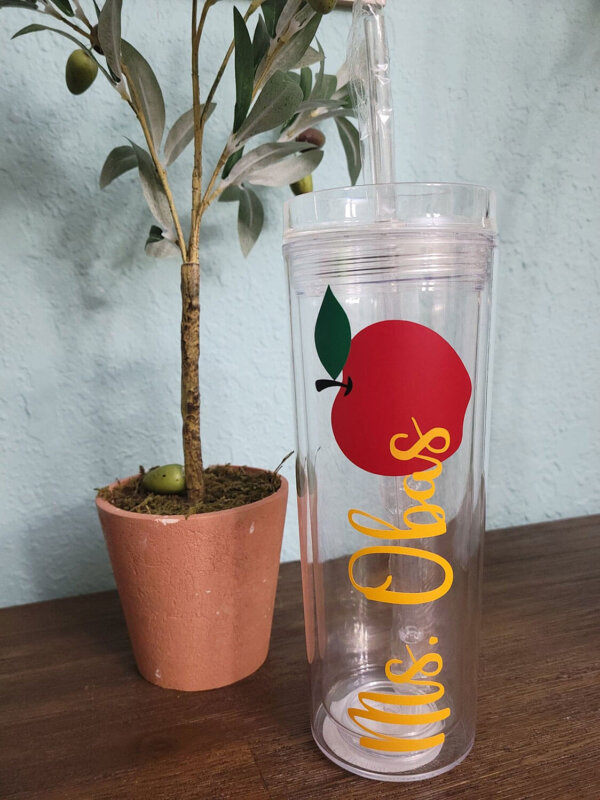 Personalized Teacher Acrylic Skinny Tumbler