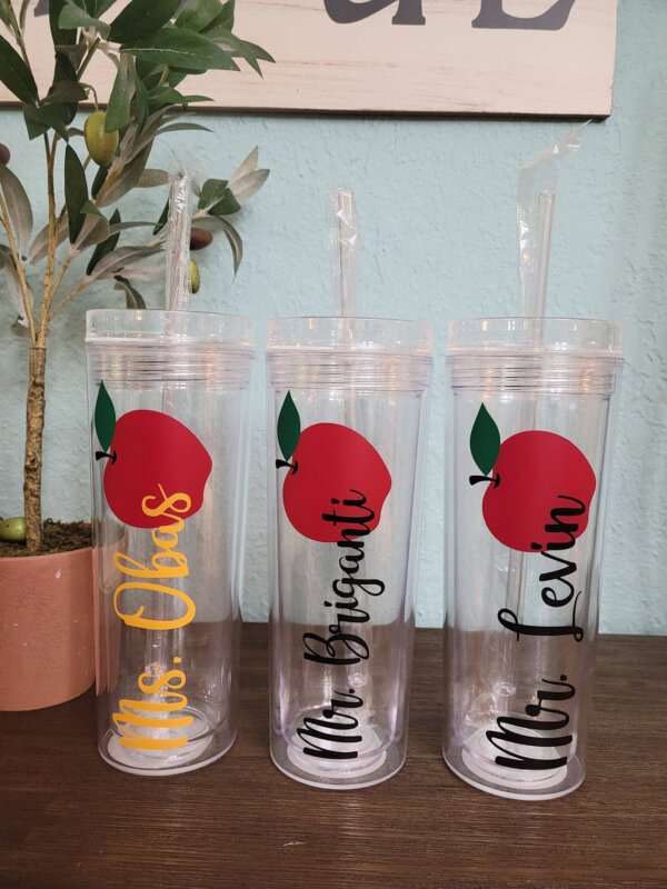 Personalized Teacher Acrylic Skinny Tumbler