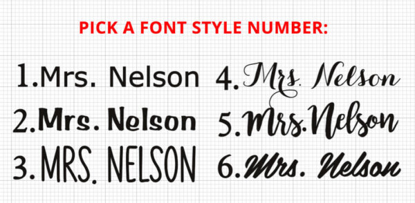 Pick a font for your custom acrylic tumbler