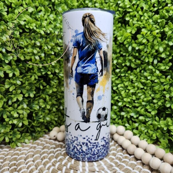 Just a Girl Who Loves Soccer Tumbler Cup