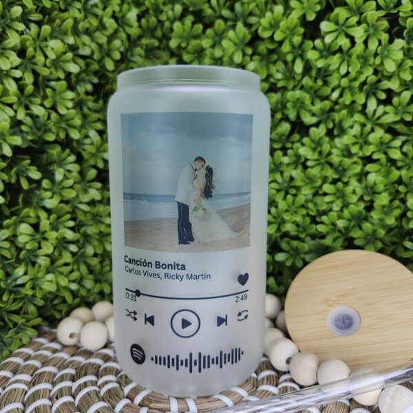 Custom Spotify Glass Can Cup 16oz