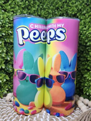 Chilling With My Peeps Easter Sublimation Tumbler